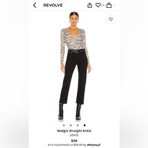 Levi’s size 23 wedgie straight purchased from revolve